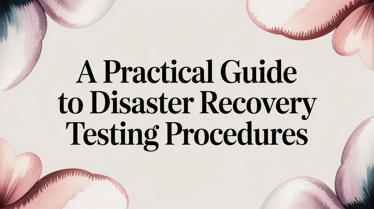 Disaster recovery testing procedures title card