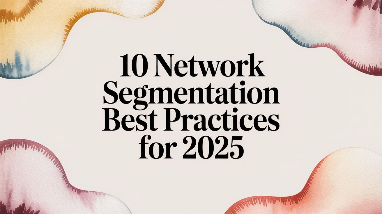 Network segmentation best practices heading